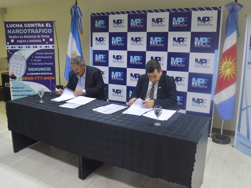 El Fiscal General y el Intendente de Quimilí firmaron un convenio de colaboración en delitos de Narcotráfico