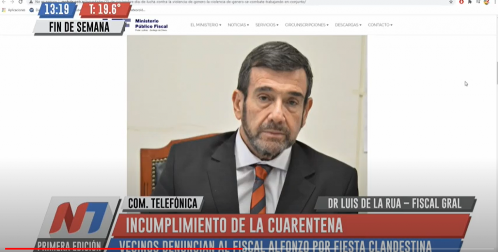 El Fiscal General de la provincia se refirió a la situación del fiscal Alfonzo por el incumplimiento de las medidas restrictivas