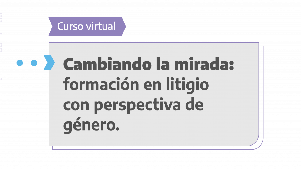 Dictarán capacitación sobre “Formación en litigio con perspectiva de género”